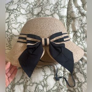 Straw Hat with Bow